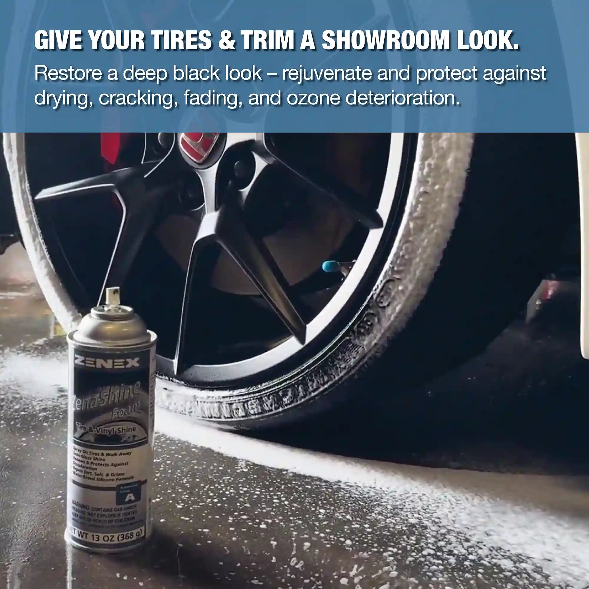 ZenaShine Foam Protectant and Dressing for Tires, Plastic, Vinyl and Rubber